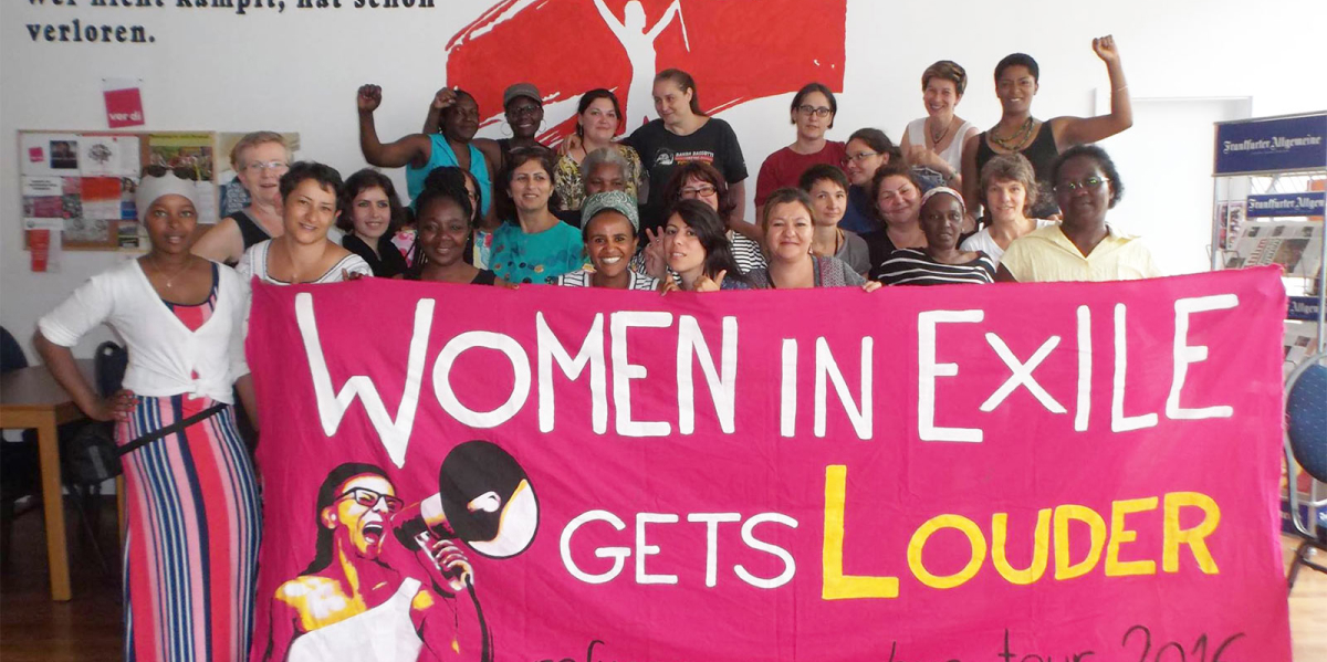 Presse-Tribunal mit Women in Exile & Friends, Jugend Rettet e.V. und Sea-Watch e.V. zum Ende der Aktionstour “Women* breaking the borders”