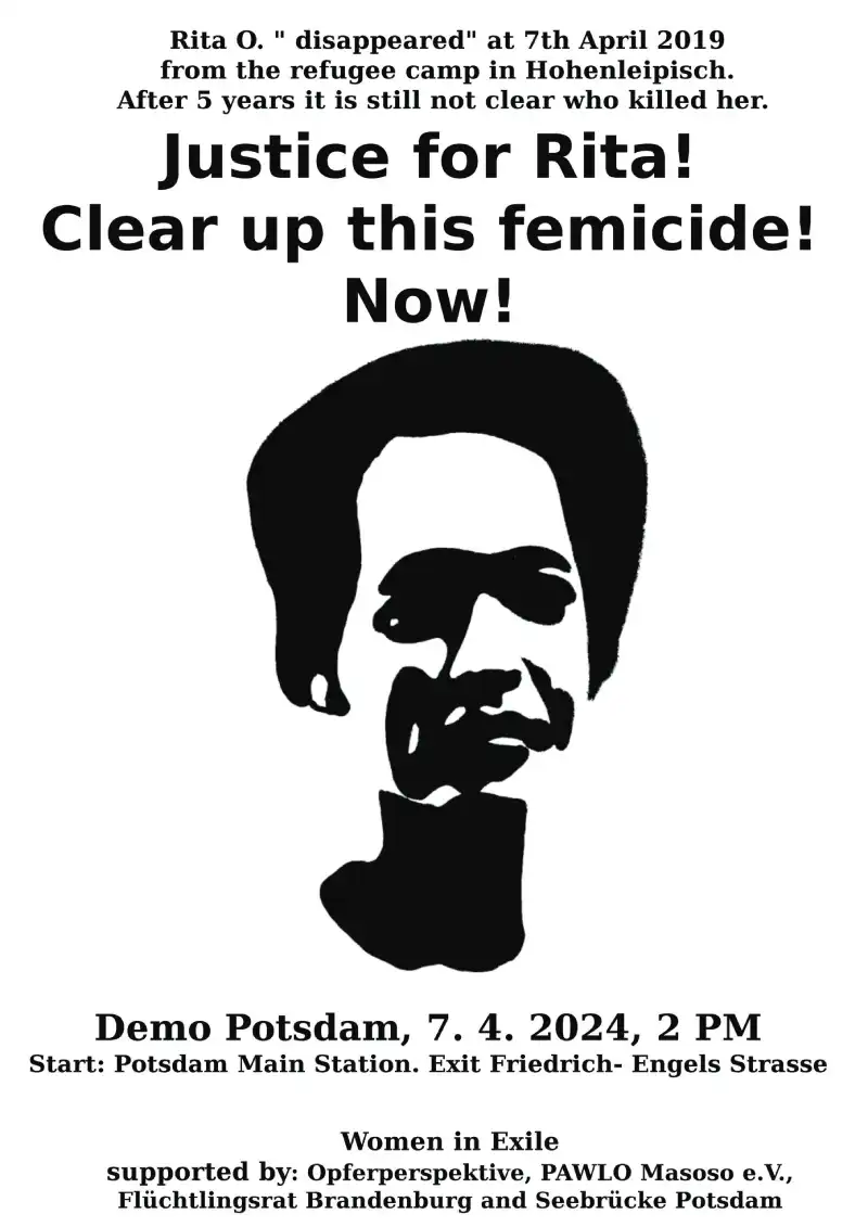 DEMO ON 07.04 IN POTSDAM: CLEAR UP THIS FEMICIDE! NOW!!